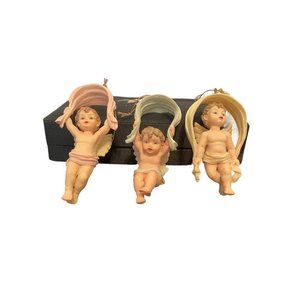 Vintage House of Lloyd Christmas Around the World Set 3 Isle Cherubs Ornaments